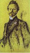 Valentin Serov Portrait of the Poet Konstantin Balmont oil painting